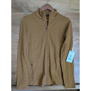 Ibex Jacket Womens Medium Harvest Melange Shak The Art of Wool Full Zipper NWT